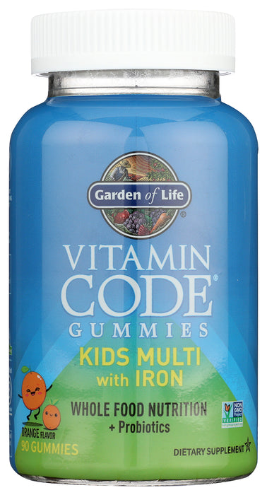 Vitamin Code Kids Multi with Iron, Orange, 90 gummy