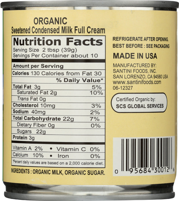 Sweetened Condensed Milk, Org, 14 oz