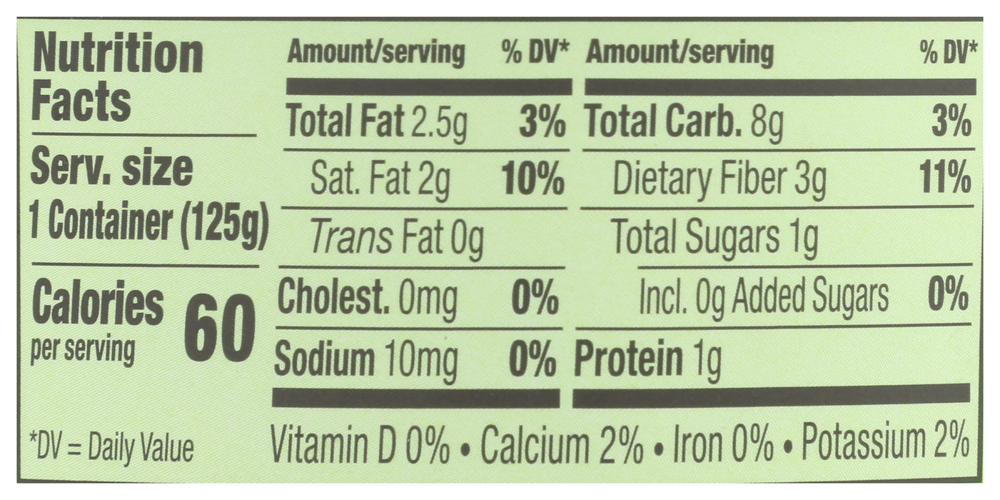 Coconut Yogurt, Plain, Org, 4.4 oz