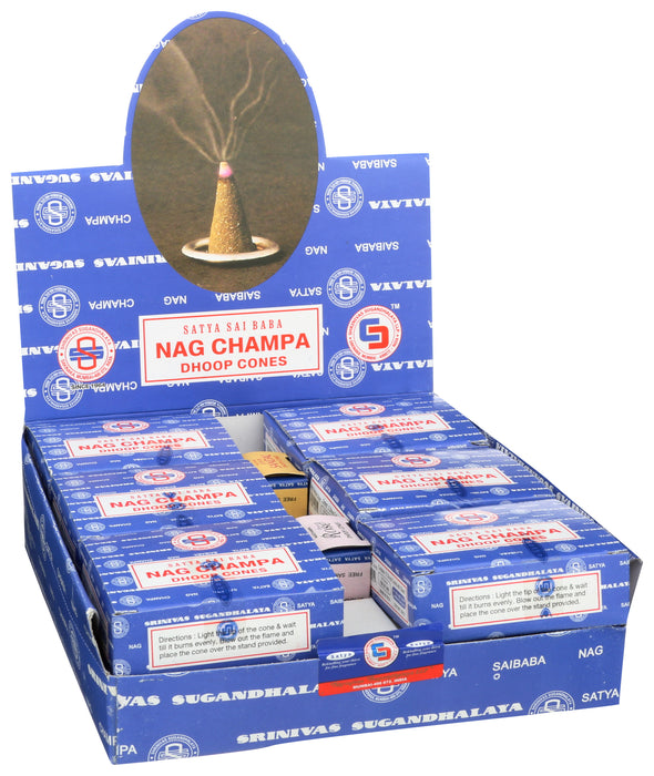 Dhoop Cones, Nag Champa, 12 ct