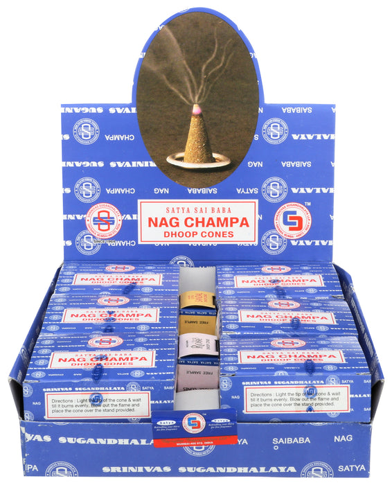 Dhoop Cones, Nag Champa, 12 ct