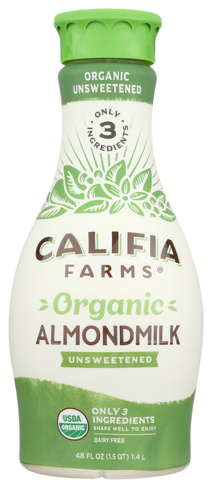 Almond Milk Unsweetened, Org, 48 floz