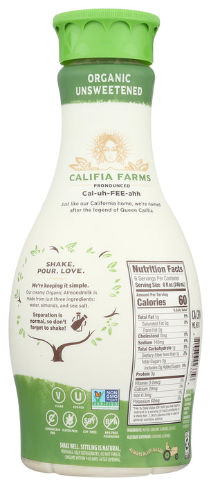 Almond Milk Unsweetened, Org, 48 floz