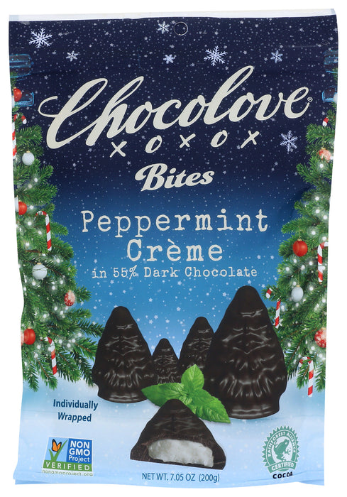 Peppermint Creme Bites in 55% Dark Chocolate, 7.05 oz