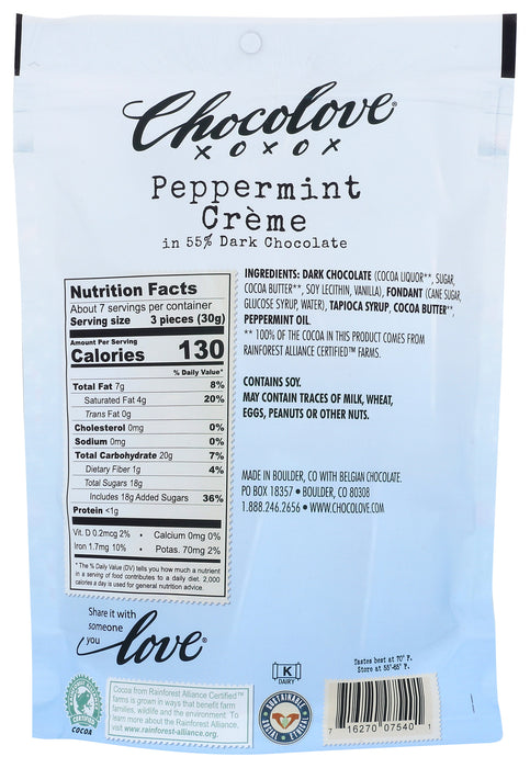 Peppermint Creme Bites in 55% Dark Chocolate, 7.05 oz