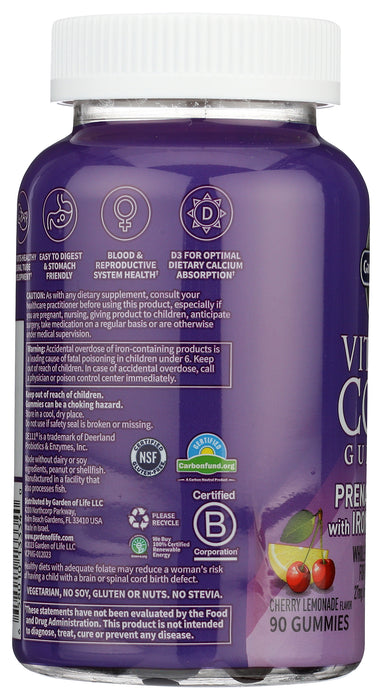 Vitamin Code Prenatal with Iron and Folate, Cherry Lemonade, 90 gummy