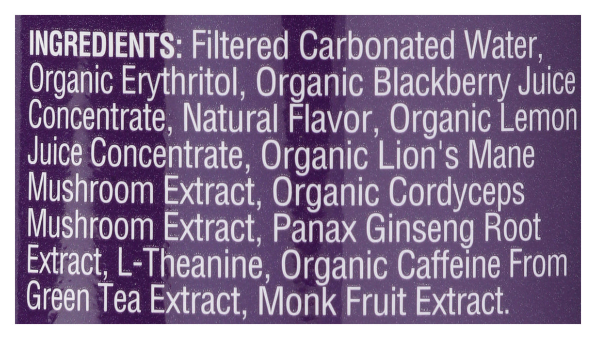 Sparkling Mushroom Elixir, Blackberry Lemon, 12 fl oz