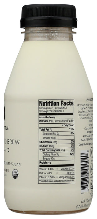 Vanilla Cold Brew Almond Latte, Org, 11 floz