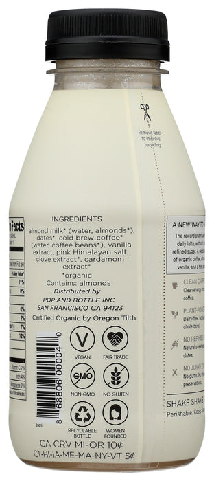 Vanilla Cold Brew Almond Latte, Org, 11 floz