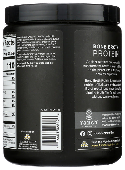 Bone Broth Protein, Tomato Basil, 15 Serv/387 g