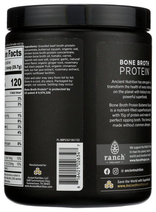 Bone Broth Protein, Savory Butternut Squash, 15 Serv/446 g