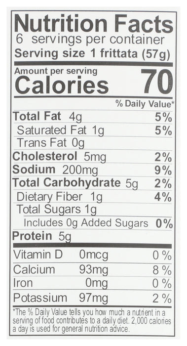 Spinach Egg White Frittata 6ct, 12 oz