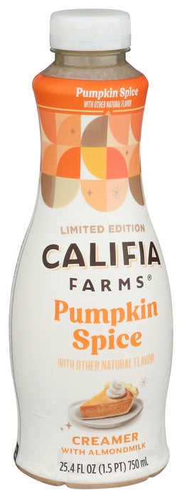 Almond Milk Creamer, Pumpkin Spice, 25.4 floz