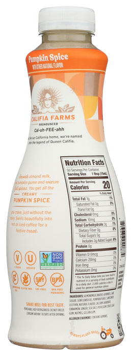 Almond Milk Creamer, Pumpkin Spice, 25.4 floz