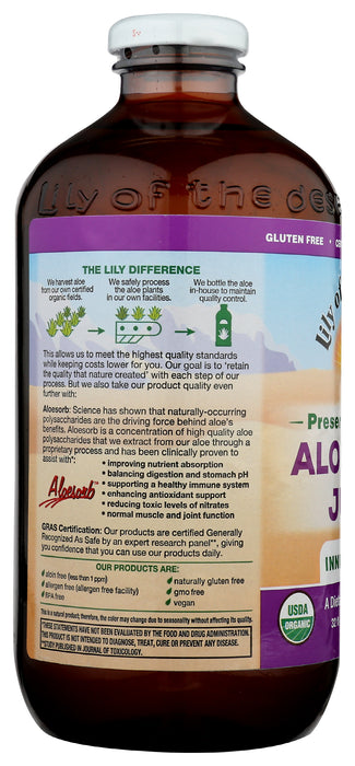 Aloe Vera Juice, Inner Fillet, No Preservative, Org,, 32 fl oz