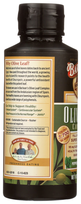 Olive Leaf Complex, Peppermint Flavor, 8 fl oz