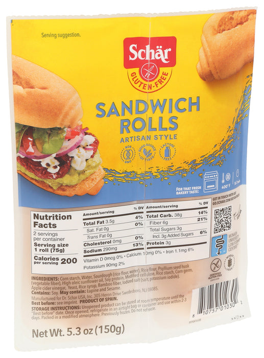 Sandwich Rolls, GF, 5.3 oz