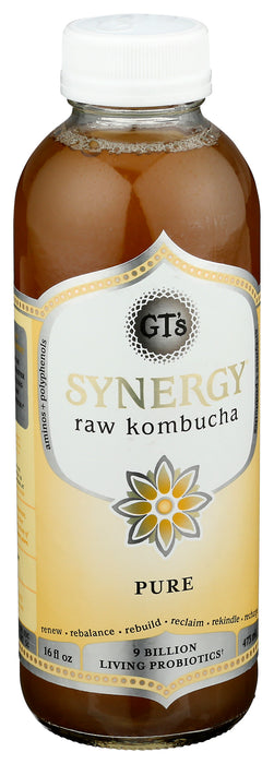 Synergy Raw Kombucha, Pure, Org, 16 floz