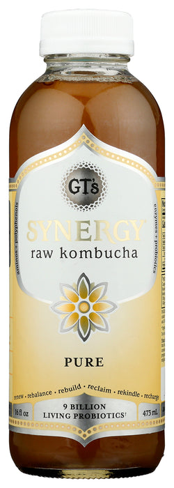 Synergy Raw Kombucha, Pure, Org, 16 floz