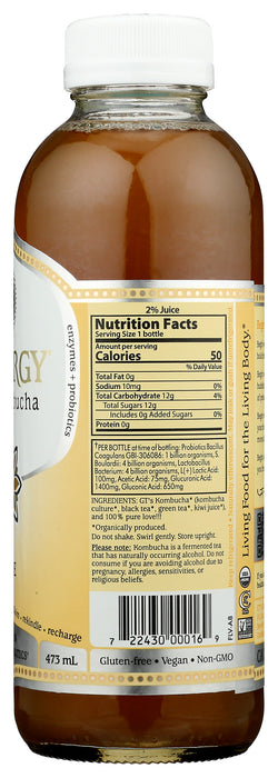 Synergy Raw Kombucha, Pure, Org, 16 floz