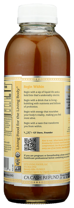 Synergy Raw Kombucha, Pure, Org, 16 floz