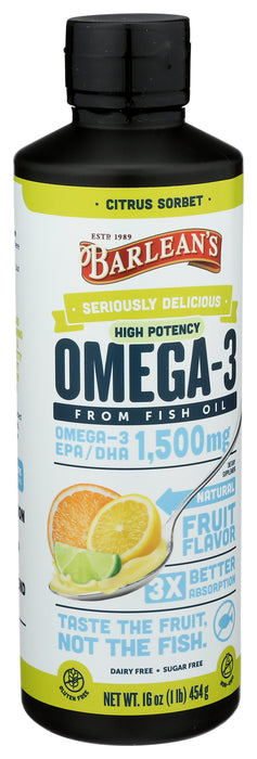 Fish Omega Swirl, Citrus Sorbet High Potency, 16 fl oz