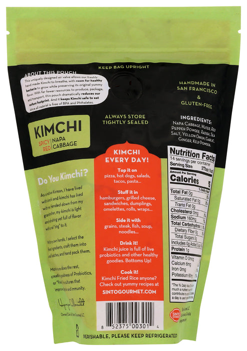 Kimchi Napa Cabbage, Spicy Red, 14 oz