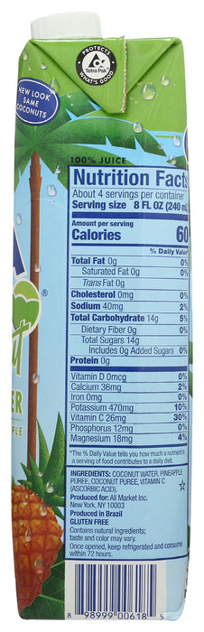 Coconut Water Pineapple, 33.8 floz