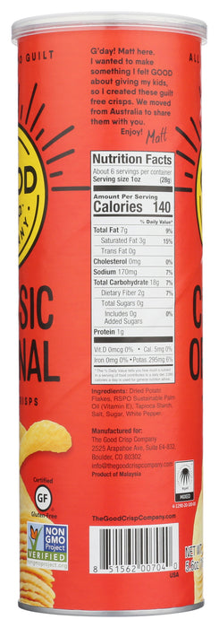 Classic Original Potato Crisps, GF, 5.6 oz