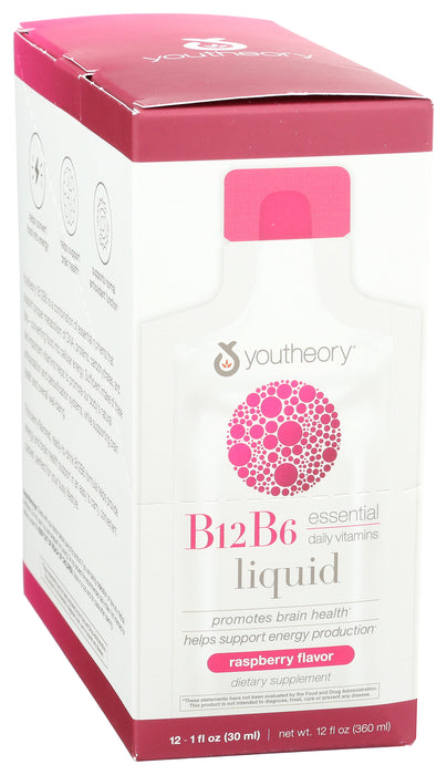 B12-B6 Liquid, Raspberry, 1 oz / 12 ct