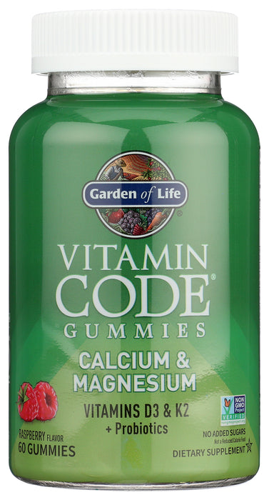 Vitamin Code Calcium & Magnesium, Raspberry, 60 gummy