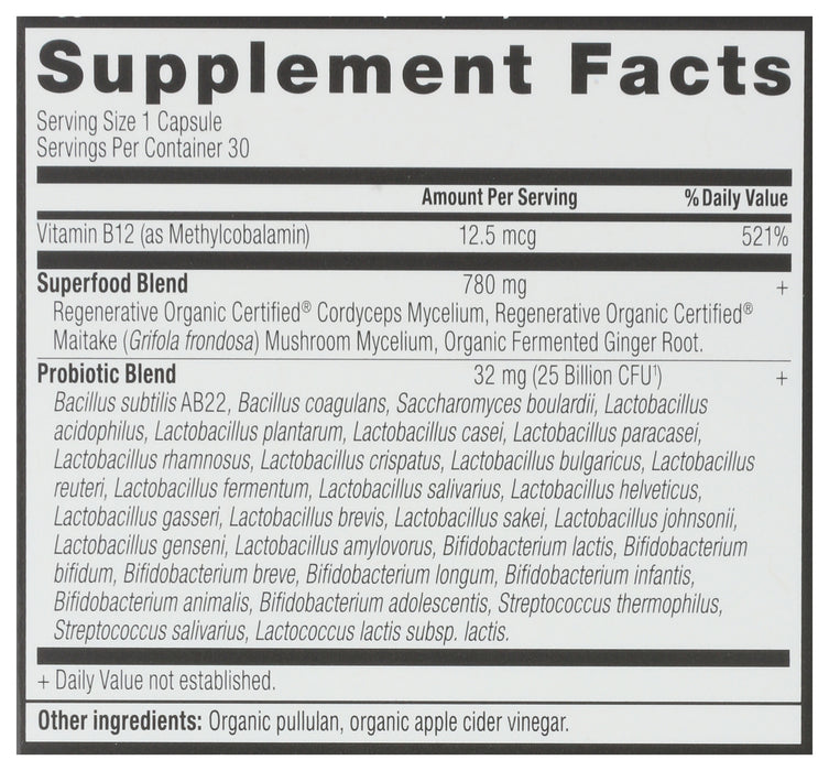 Once Daily Probiotics 25B, ROC Org, 30 cap