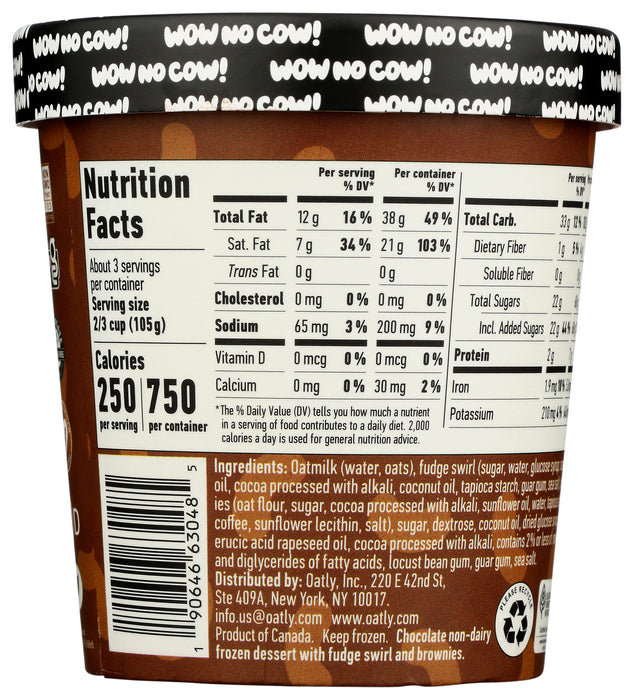 Fudge Brownie Ice Cream, Non-Dairy, 1 pint