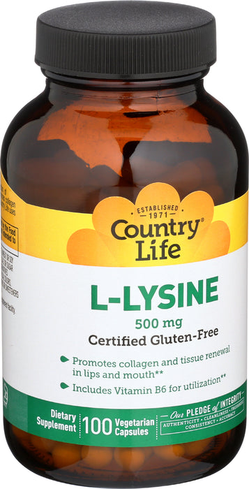 L-Lysine 500mg w/B-6, 100vcap