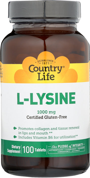 L-Lysine 1000mg w/B-6, 100tab