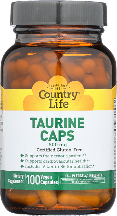 Taurine 500mg w/B-6, 100vcap