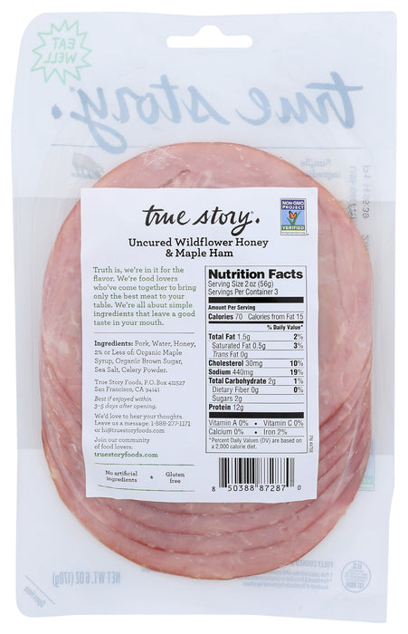 Uncured Wildflower Honey & Maple Ham, 6 oz