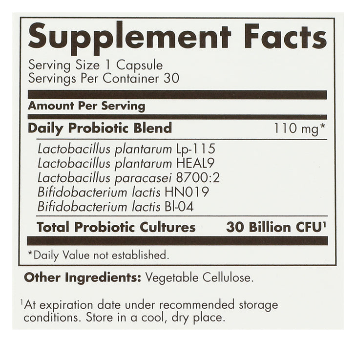 Daily Support Probiotic 30B, 30 vcap