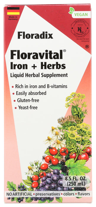 Floravital Iron+Herbs, YF/GF, 8.5 fl oz