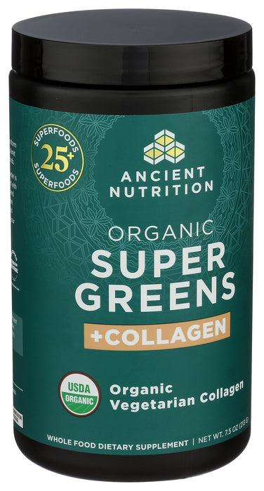 Super Greens, Collagen, Org, 25 serv/7.5 oz