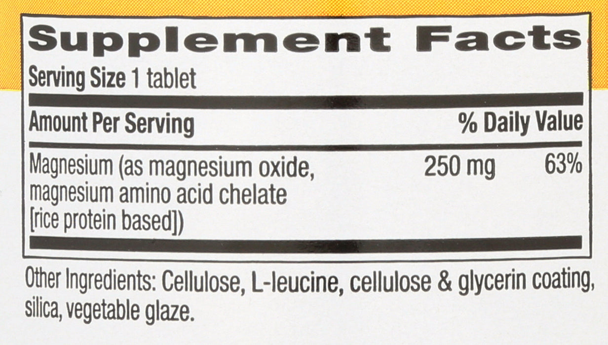 Chelated Magnesium, 250mg, 90tab