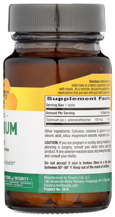 Selenium 100mcg, Yeast Free, 90tab