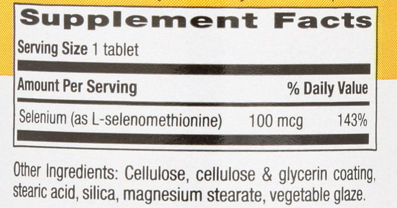 Selenium 100mcg, Yeast Free, 90tab