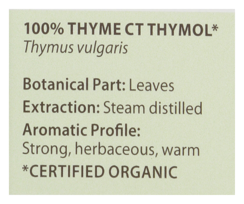 Thyme ct Thymol Essential Oil, Org, 5 ml