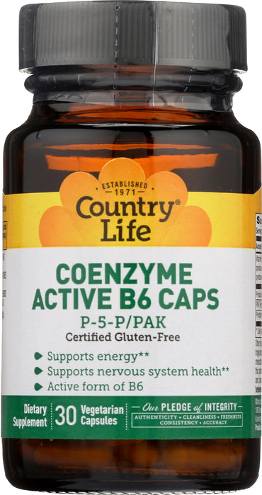 Coenzyme Active B6, 50mg, 30vcap