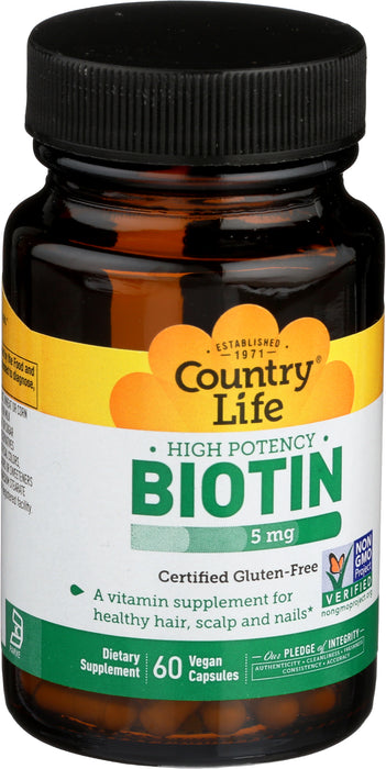 Biotin, High Potency 5mg, 60vcap