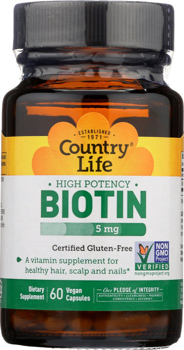 Biotin, High Potency 5mg, 60vcap