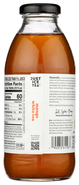 Mango White Tea, Org, 16 fl oz