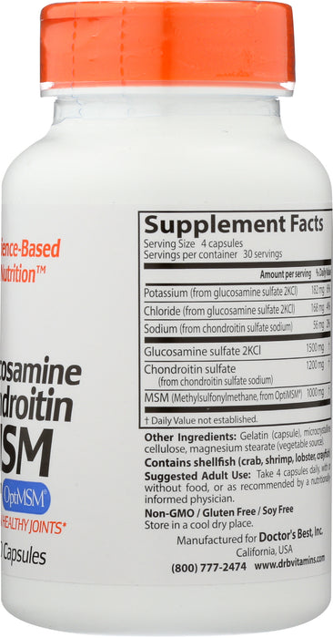 Glucosamine Chondroitin with optiMSM , 120 cap