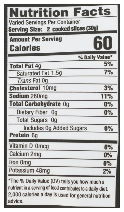 Applewood Smoked Uncured Bacon, Org, 8 oz